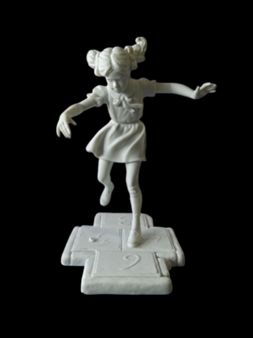 Franklin Mint Joys of Childhood Porcelain "Hop Scotch" Figurine